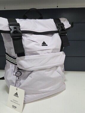 Adidas YOLA II Backpack Training Bag Lavender Roll-Top Backpack NWT